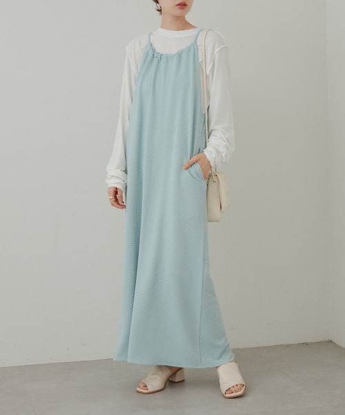 Kastane（カスタネ）の「袖シャーリングシアーロンTee（Tシャツ/カットソー・レディース・イエロー/ブルー/オフホワイト/ブラック・FREE）」の20枚目の写真