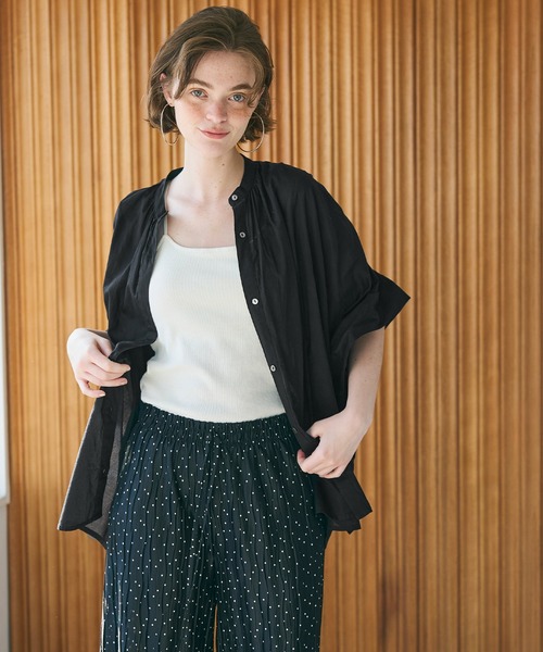 セール】【WEB限定セール】シアーコットンポンチョシャツ（シャツ