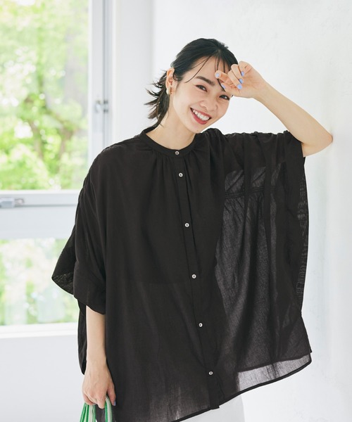 coca（coca）（コカ）の「【WEB限定セール】シアーコットンポンチョ