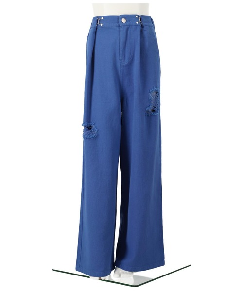 ANAP GｉRL（アナップガール）の「ウエストホックワイドパンツ（その他パンツ・キッズ・グリーン/ライトブルー/ピンク/ブルー/ブラック・M/S/XS）」の8枚目の写真