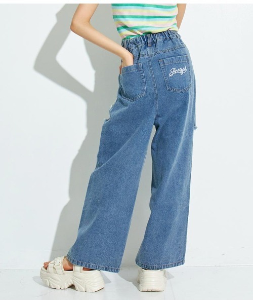 ANAP GｉRL（アナップガール）の「ウエストホックワイドパンツ（その他パンツ・キッズ・グリーン/ライトブルー/ピンク/ブルー/ブラック・M/S/XS）」の19枚目の写真