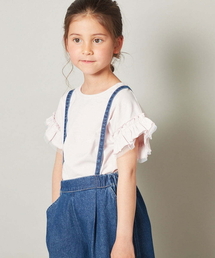 a.v.v（アーヴェヴェ）の「[140-150]フリルスリーブＴシャツ（Tシャツ/カットソー・キッズ）」