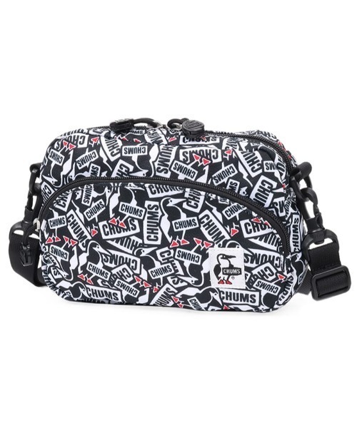CHUMS（チャムス）の「CHUMS/チャムス ウエストバッグ SHOULDER POUCH リサイクルショルダーポーチ CH60-3539（ボディバッグ/ウエストポーチ・メンズ・ブラック/ホワイト/ブラウン/ネイビー/グレイッシュベージュ/カラフル/ホワイト系その他/ブラック×ホワイト・FREE）」の5枚目の写真