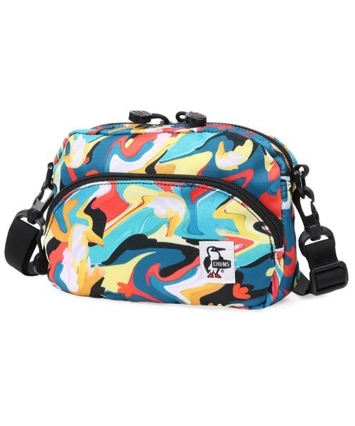 CHUMS（チャムス）の「CHUMS/チャムス ウエストバッグ SHOULDER POUCH リサイクルショルダーポーチ CH60-3539（ボディバッグ/ウエストポーチ・メンズ・ブラック/ホワイト/ブラウン/ネイビー/グレイッシュベージュ/カラフル/ホワイト系その他/ブラック×ホワイト・FREE）」の8枚目の写真