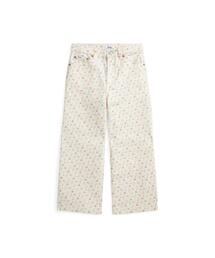 POLO RALPH LAUREN CHILDRENSWEAR（ポロ ラルフ ローレン チルドレンズウェア）の「フローラル クロップド ワイドレッグ ジーンズ（デニムパンツ・キッズ）」