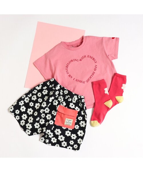 apres les cours（アプレレクール）の「バイカラー・お花カラフルソックス（ソックス/靴下・キッズ・イエロー/ピンク/グリーン/ブラウン・12/18/15 /21）」の10枚目の写真