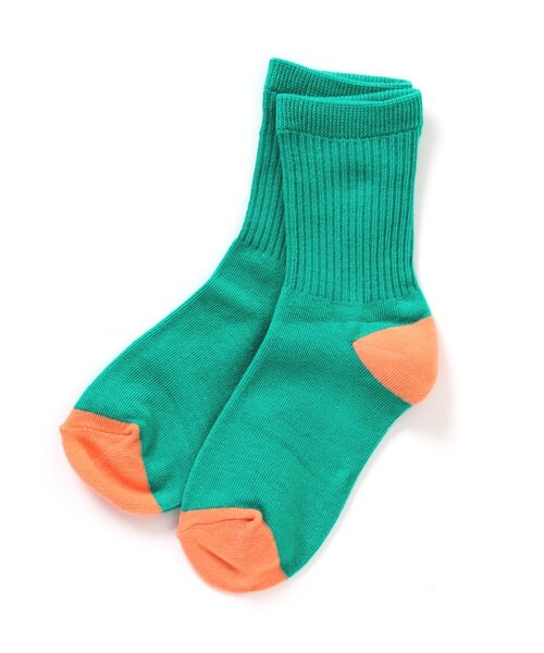 apres les cours（アプレレクール）の「バイカラー・お花カラフルソックス（ソックス/靴下・キッズ・イエロー/ピンク/グリーン/ブラウン・12/18/15 /21）」の13枚目の写真