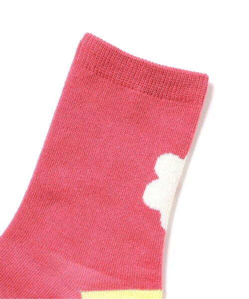 apres les cours（アプレレクール）の「バイカラー・お花カラフルソックス（ソックス/靴下・キッズ・イエロー/ピンク/グリーン/ブラウン・12/18/15 /21）」の16枚目の写真