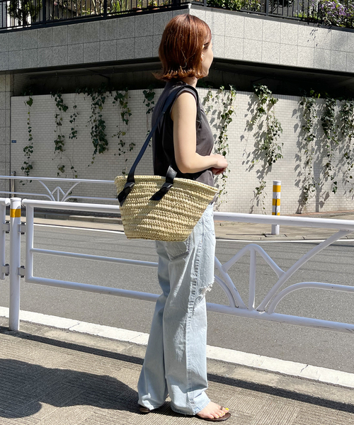 KECH LeS ESSENTIELS（ケッシュルエッセンシャル）の「【KECH LeS ESSENTIELS】RIBBON HANDLE SMALL BASKET（かごバッグ・レディース・ベージュ・FREE）」の17枚目の写真