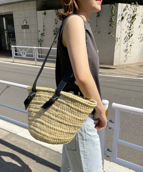 KECH LeS ESSENTIELS（ケッシュルエッセンシャル）の「【KECH LeS ESSENTIELS】RIBBON HANDLE SMALL BASKET（かごバッグ・レディース・ベージュ・FREE）」の15枚目の写真