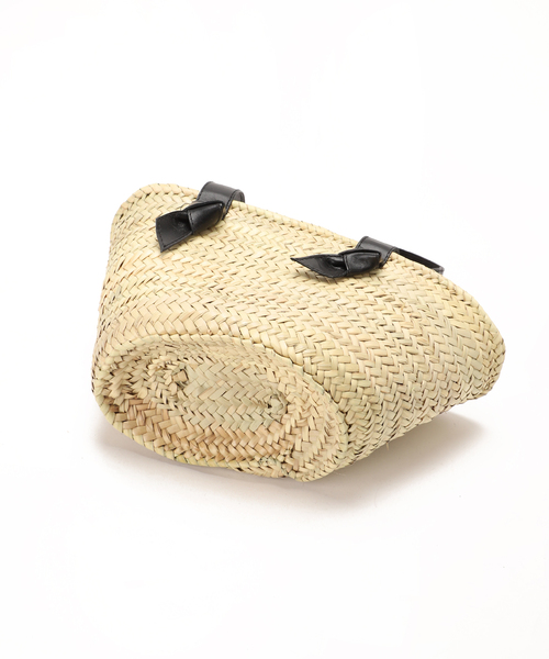 KECH LeS ESSENTIELS（ケッシュルエッセンシャル）の「【KECH LeS ESSENTIELS】RIBBON HANDLE SMALL BASKET（かごバッグ・レディース・ベージュ・FREE）」の3枚目の写真
