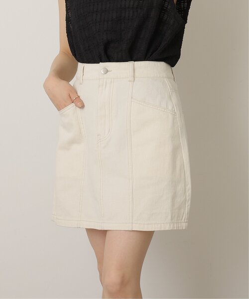 RAY CASSIN（レイカズン）の「デニムミニスカート（デニムスカート・レディース・イエロー×グリーン/オレンジ/キナリ/インディゴブルー/オフホワイト・FREE）」の17枚目の写真