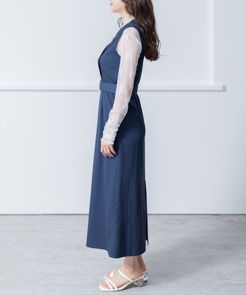 clear（クリア）の「トレンチノースリーブワンピース[骨格ストレート]（ワンピース・レディース・ベージュ/ネイビー/ピンク・F）」の16枚目の写真