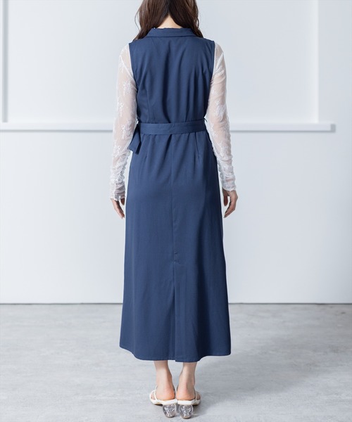 clear（クリア）の「トレンチノースリーブワンピース[骨格ストレート]（ワンピース・レディース・ベージュ/ネイビー/ピンク・F）」の17枚目の写真