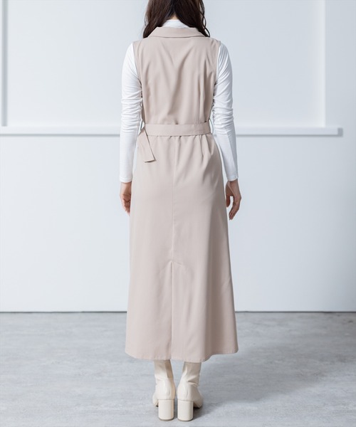 clear（クリア）の「トレンチノースリーブワンピース[骨格ストレート]（ワンピース・レディース・ベージュ/ネイビー/ピンク・F）」の14枚目の写真