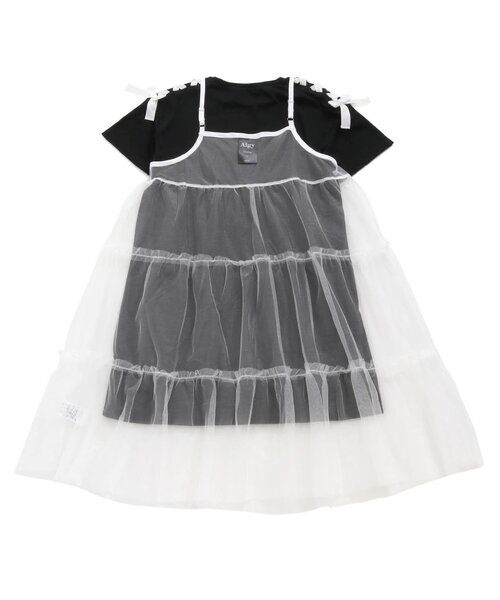 algy（アルジー）の「シアーキャミワンピ&Tワンピセット（ワンピース・キッズ・サックスブルー/オフホワイト/ブラック・XX-SMALL/X-SMALL/SMALL/MEDIUM）」の11枚目の写真
