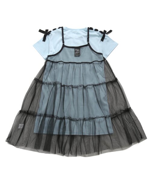 algy（アルジー）の「シアーキャミワンピ&Tワンピセット（ワンピース・キッズ・サックスブルー/オフホワイト/ブラック・XX-SMALL/X-SMALL/SMALL/MEDIUM）」の13枚目の写真