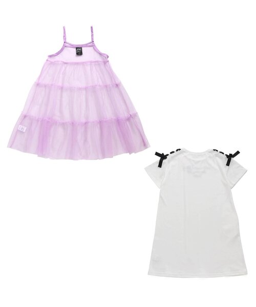 algy（アルジー）の「シアーキャミワンピ&Tワンピセット（ワンピース・キッズ・サックスブルー/オフホワイト/ブラック・XX-SMALL/X-SMALL/SMALL/MEDIUM）」の15枚目の写真