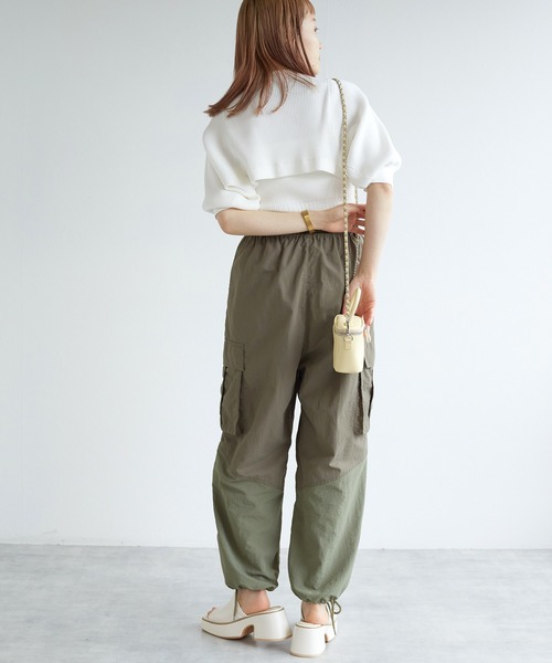 w closet（ダブルクローゼット）の「【SETアイテム】ボレロカーディガン&ニットキャミソール（カーディガン/ボレロ・レディース・ブラック/オフホワイト/ピンク/サックスブルー/オレンジ・FREE）」の21枚目の写真