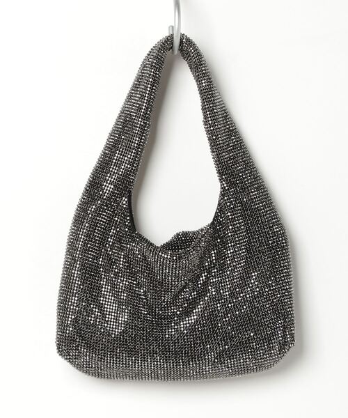 KARA（カラ）の「MINI CRYSTAL MESH ARMPIT BAG（ハンドバッグ・レディース・ブラック/エメラルド・FREE）」の4枚目の写真