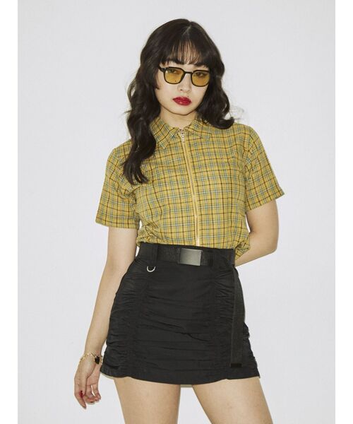 jouetie（ジュエティ）の「ミリタリーパッカリングミニスカート（スカート・レディース・ブラック/レッド/カーキ・MEDIUM）」の4枚目の写真