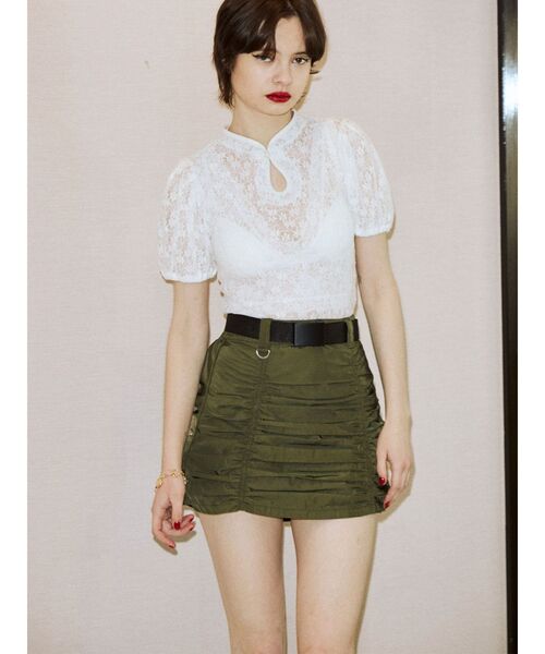 jouetie（ジュエティ）の「ミリタリーパッカリングミニスカート（スカート・レディース・ブラック/レッド/カーキ・MEDIUM）」の15枚目の写真