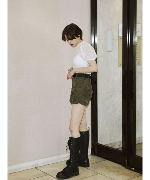 jouetie（ジュエティ）の「ミリタリーパッカリングミニスカート（スカート・レディース・ブラック/レッド/カーキ・MEDIUM）」の8枚目の写真