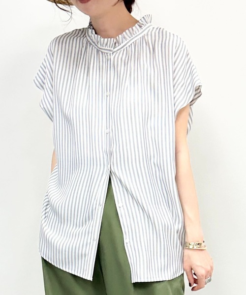 LEPSIM（レプシィム）の「チビフリルフレンチブラウス 182929