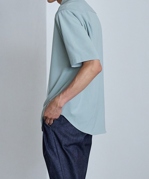 UNITED TOKYO（ユナイテッドトウキョウ）の「SMALL MESH レギュラーシャツ (半袖)（シャツ/ブラウス・メンズ・ミント/グレー/オフホワイト/ストライプ・3/2/1）」の10枚目の写真