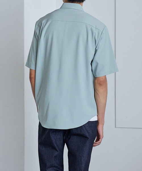 UNITED TOKYO（ユナイテッドトウキョウ）の「SMALL MESH レギュラーシャツ (半袖)（シャツ/ブラウス・メンズ・ミント/グレー/オフホワイト/ストライプ・3/2/1）」の11枚目の写真