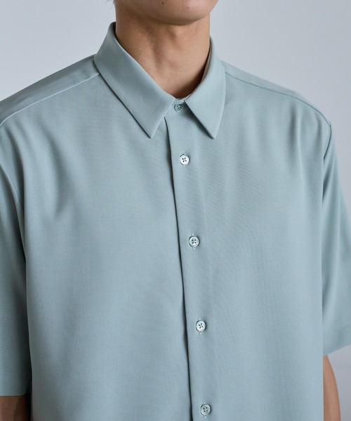UNITED TOKYO（ユナイテッドトウキョウ）の「SMALL MESH レギュラーシャツ (半袖)（シャツ/ブラウス・メンズ・ミント/グレー/オフホワイト/ストライプ・3/2/1）」の12枚目の写真