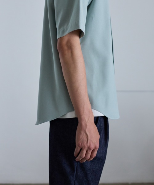 UNITED TOKYO（ユナイテッドトウキョウ）の「SMALL MESH レギュラーシャツ (半袖)（シャツ/ブラウス・メンズ・ミント/グレー/オフホワイト/ストライプ・3/2/1）」の15枚目の写真