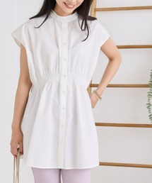 ブロードシャーリングチュニックシャツ
