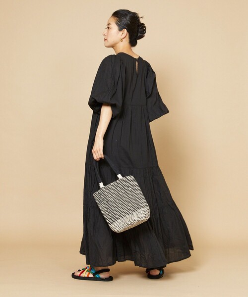 Freada（フリーダ）の「Freada/フリーダ コットンドビーストライプワンピース（ワンピース・レディース・ブラック/ピンク・ﾌﾘ-）」の13枚目の写真