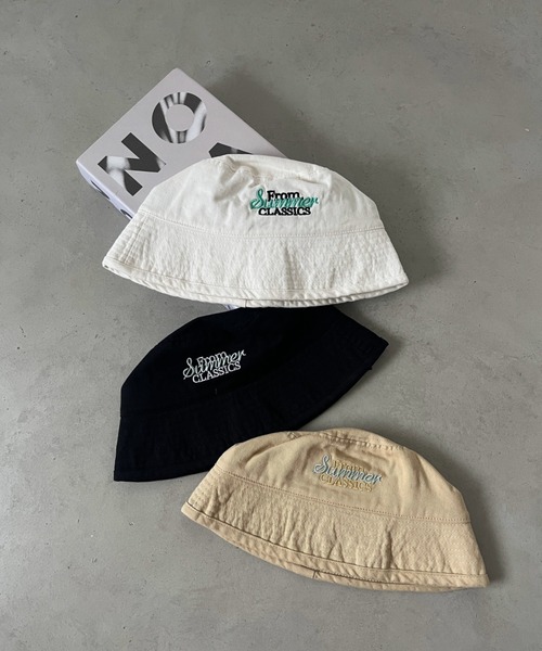 CLEA（クレア）の「刺繍カラーバケットハット（ハット・レディース・ライトピンク/ブラック/ベージュ/ピンク/ホワイト・FREE）」の7枚目の写真