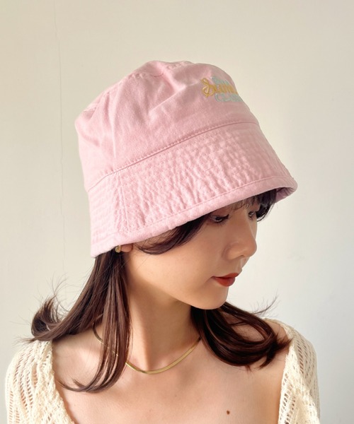 CLEA（クレア）の「刺繍カラーバケットハット（ハット・レディース・ライトピンク/ブラック/ベージュ/ピンク/ホワイト・FREE）」の16枚目の写真