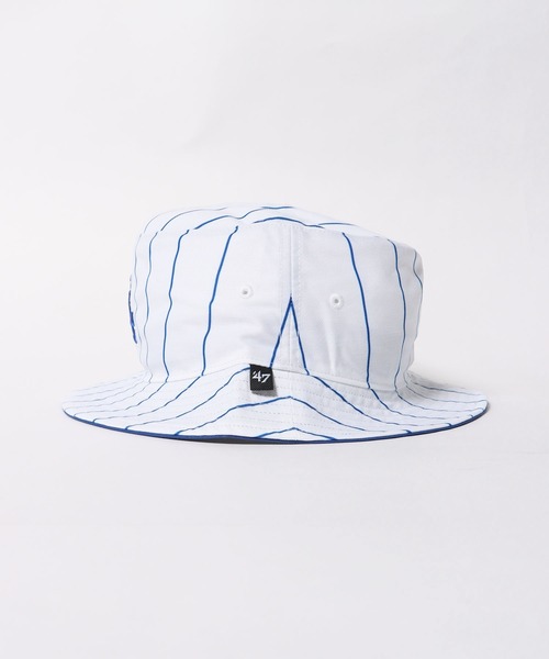 '47(フォーティーセブン)の「47BRAND/フォーティーセブンブランド Athletics Pinstriped '47 Bucket MLB バケットハット チームロゴ 刺繍 ベースボール(ハット・メンズ・ブルー/グリーン/ネイビー・FREE)」の6枚目の写真