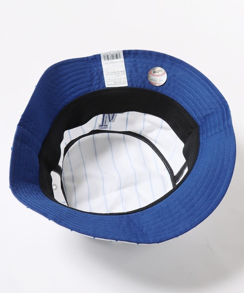 '47(フォーティーセブン)の「47BRAND/フォーティーセブンブランド Athletics Pinstriped '47 Bucket MLB バケットハット チームロゴ 刺繍 ベースボール(ハット・メンズ・ブルー/グリーン/ネイビー・FREE)」の7枚目の写真