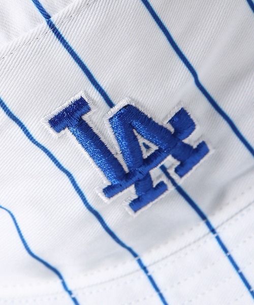 '47(フォーティーセブン)の「47BRAND/フォーティーセブンブランド Athletics Pinstriped '47 Bucket MLB バケットハット チームロゴ 刺繍 ベースボール(ハット・メンズ・ブルー/グリーン/ネイビー・FREE)」の5枚目の写真