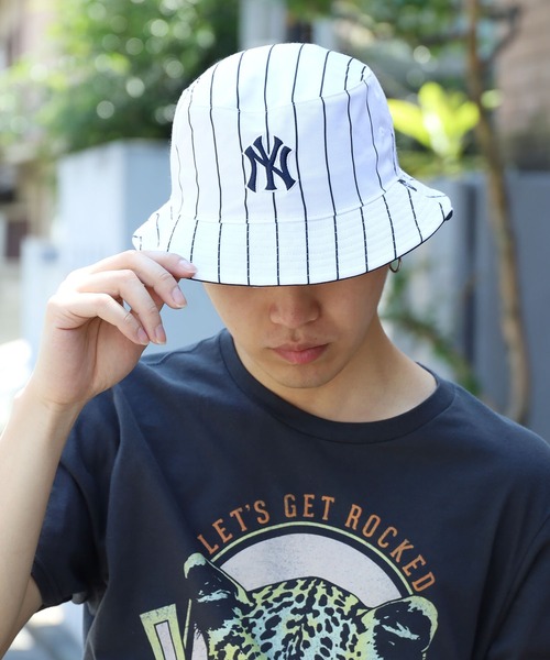 '47(フォーティーセブン)の「47BRAND/フォーティーセブンブランド Athletics Pinstriped '47 Bucket MLB バケットハット チームロゴ 刺繍 ベースボール(ハット・メンズ・ブルー/グリーン/ネイビー・FREE)」の17枚目の写真