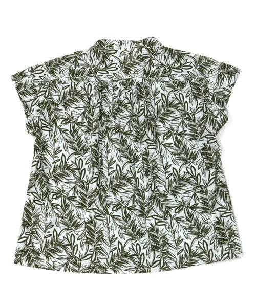 TOKYO SHIRTS（トウキョウシャツ）の「ボタニカル柄 半袖ブラウス（シャツ/ブラウス・レディース・ネイビー/オフホワイト・M/L）」の6枚目の写真