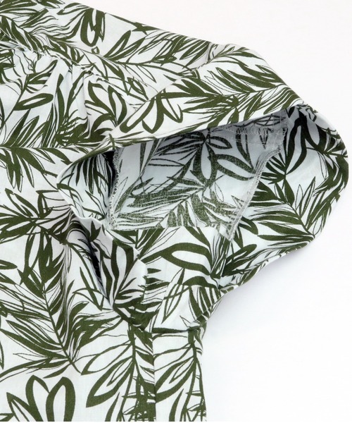 TOKYO SHIRTS（トウキョウシャツ）の「ボタニカル柄 半袖ブラウス（シャツ/ブラウス・レディース・ネイビー/オフホワイト・M/L）」の8枚目の写真