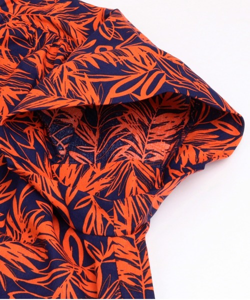 TOKYO SHIRTS（トウキョウシャツ）の「ボタニカル柄 半袖ブラウス（シャツ/ブラウス・レディース・ネイビー/オフホワイト・M/L）」の5枚目の写真