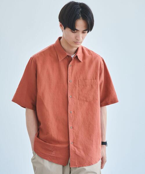 green label relaxing（グリーンレーベルリラクシング）の「ボイルリネン ジャストルーズ レギュラーカラー シャツ（シャツ/ブラウス・メンズ・オレンジ系その他/ライトグレー/ロイヤルブルー・XL/M/S/L）」の3枚目の写真