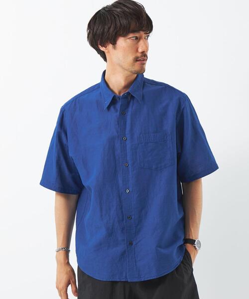 green label relaxing（グリーンレーベルリラクシング）の「ボイルリネン ジャストルーズ レギュラーカラー シャツ（シャツ/ブラウス・メンズ・オレンジ系その他/ライトグレー/ロイヤルブルー・XL/M/S/L）」の5枚目の写真