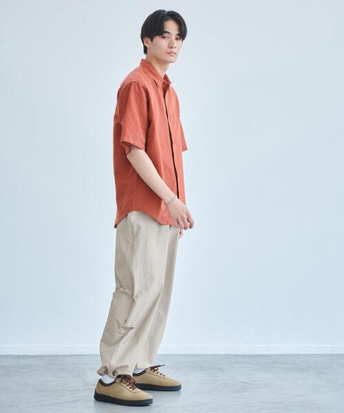 green label relaxing（グリーンレーベルリラクシング）の「ボイルリネン ジャストルーズ レギュラーカラー シャツ（シャツ/ブラウス・メンズ・オレンジ系その他/ライトグレー/ロイヤルブルー・XL/M/S/L）」の6枚目の写真