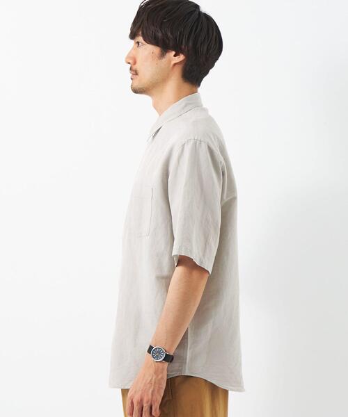 green label relaxing（グリーンレーベルリラクシング）の「ボイルリネン ジャストルーズ レギュラーカラー シャツ（シャツ/ブラウス・メンズ・オレンジ系その他/ライトグレー/ロイヤルブルー・XL/M/S/L）」の8枚目の写真