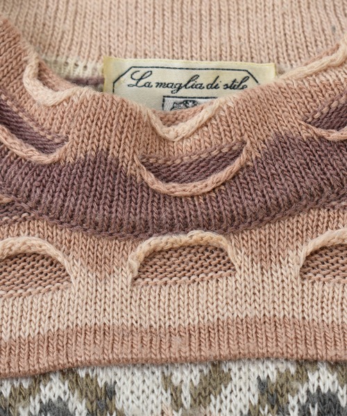 VINTAGE(ヴィンテージ)の「【ヴィンテージ古着】80~90's LAURA PATRIZIA 立体編み 3Dニット セーター イタリア製(ニット/セーター・メンズ・その他・LARGE)」の6枚目の写真