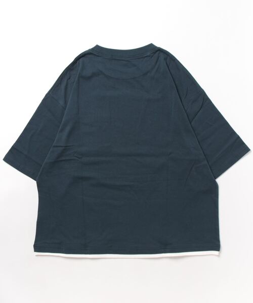 coca（coca）（コカ）の「メンズレイヤード風Tシャツ（Tシャツ/カットソー・メンズ・ブラック/ホワイト/ネイビー・M/L/XL）」の10枚目の写真