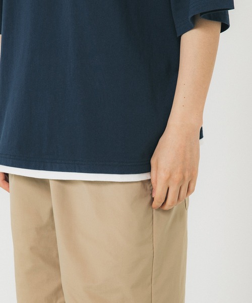 coca（coca）（コカ）の「メンズレイヤード風Tシャツ（Tシャツ/カットソー・メンズ・ブラック/ホワイト/ネイビー・M/L/XL）」の8枚目の写真